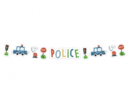 Obrázek Papírová girlanda policejní - 300 cm
