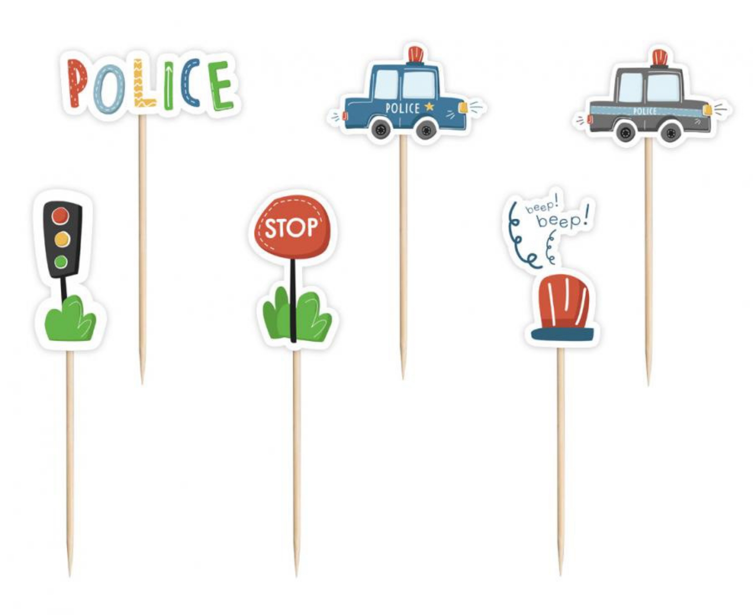 Levně Napichovátko policejní 6 ks