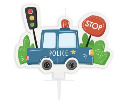 Obrázok z Narodeninová sviečka policajné auto