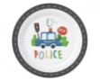 Picture of Papírové talíře policejní 23 cm - 6 ks