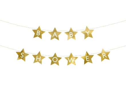 Obrázok z Girlanda Baby shower - zlatá - 290x16.5 cm