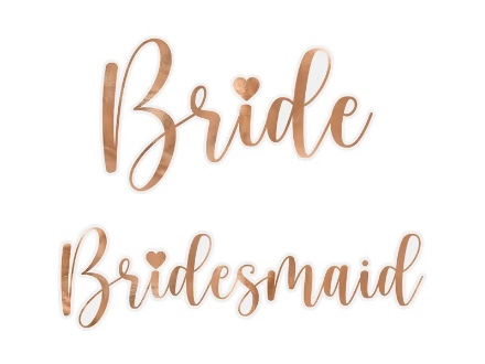 Obrázok z Samolepky na pohárik - Bride and Bridesmaid - rose gold