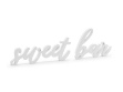 Obrázek Dekorace dřevěná Sweet bar - bílá 37 x 10 cm