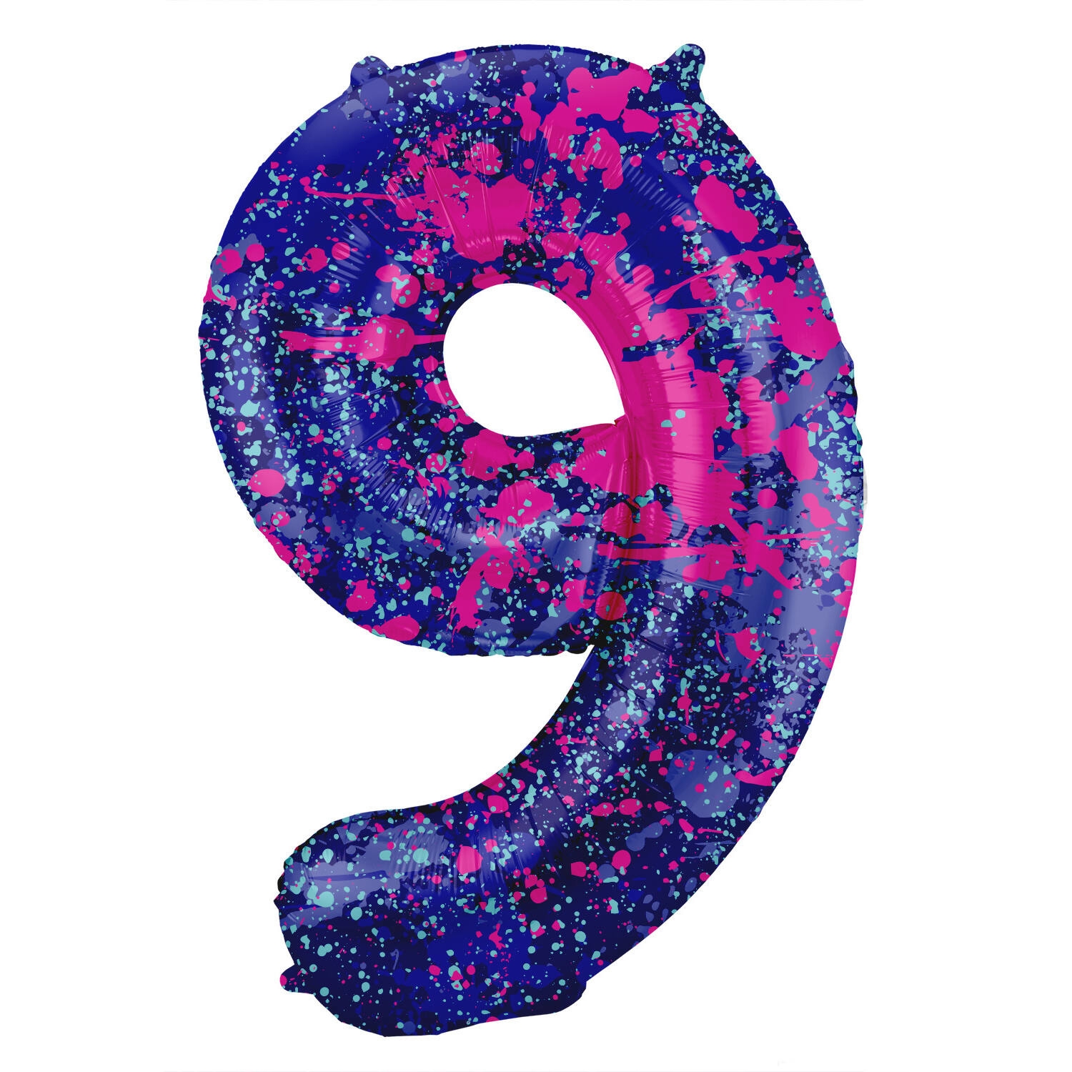 Foliová číslice - Paint Splash 9 - 86 cm