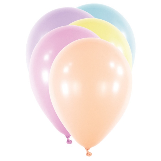 Obrázok z Dekoračné balóniky Mix farieb Macaron 13 cm - 100 ks