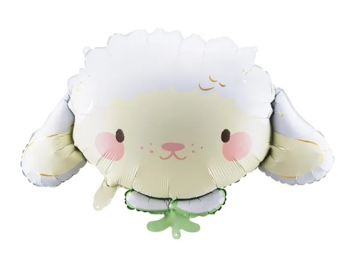 Levně Foliový balonek hlava - ovečka 67 x 40 cm - Party deco