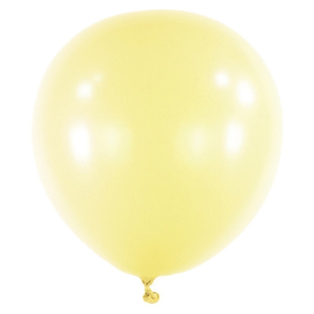 Obrázok z Balónik Macaron Lemon 60 cm, D27 - Makrónkový žlutý, 4 ks