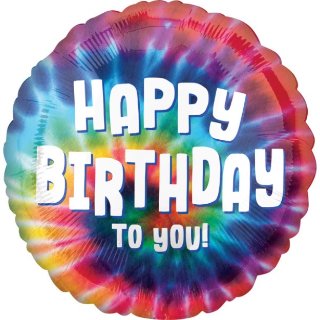Obrázek z Foliový balonek - batikovaný Happy Birthday - 45 cm 
