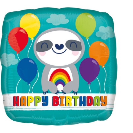 Picture of Foliový balonek - Lenochod Happy Birthday - 43 cm