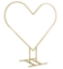 Obrázek Stojan na pozadí - srdce zlaté 2m