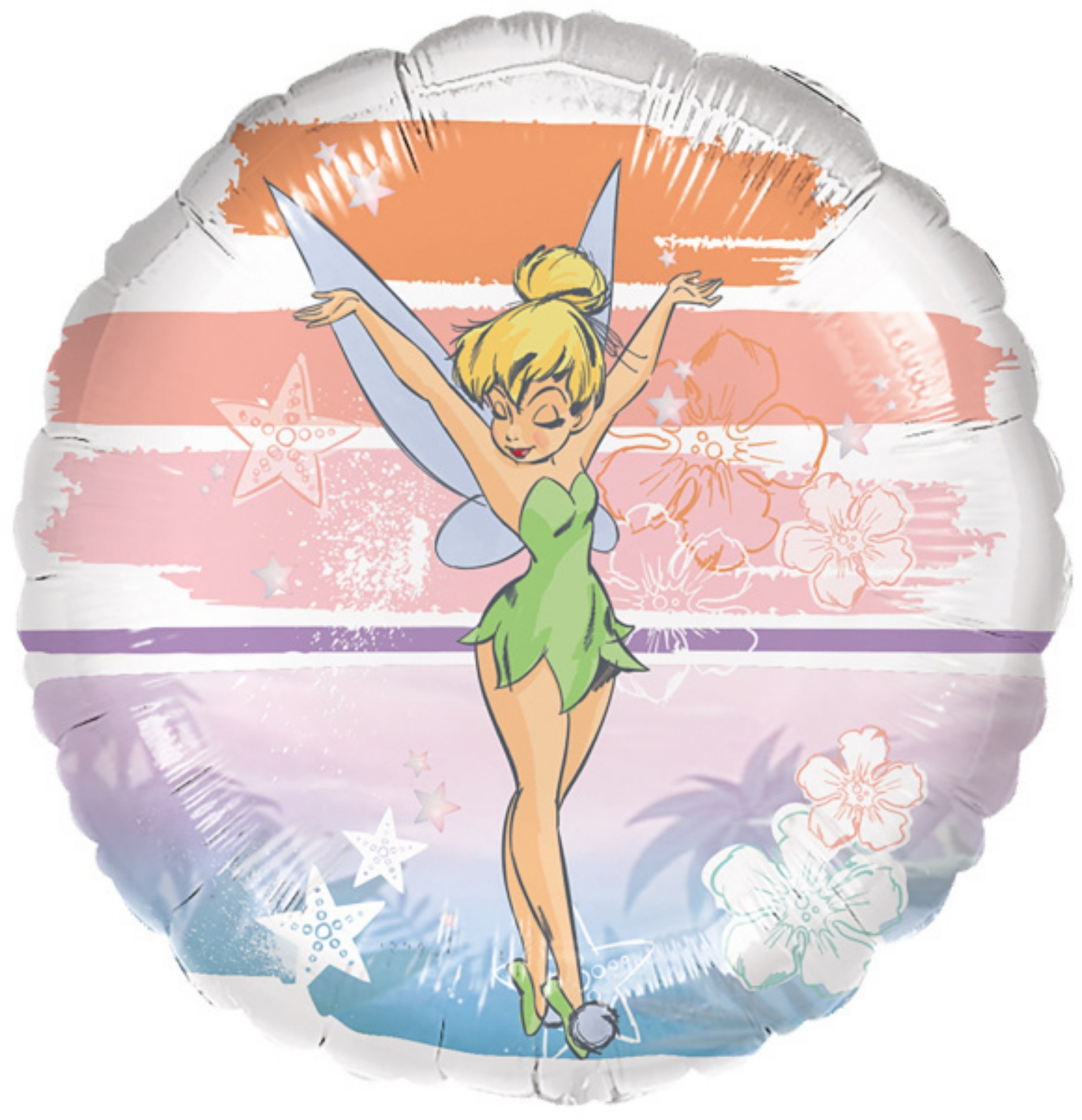 Foliový balonek bílý - Tinker Bell - 43 cm