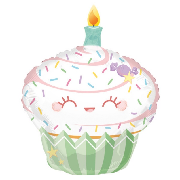 Obrázek z Foliový balonek - Narozeninový  cupcake - 88 x 70 cm 