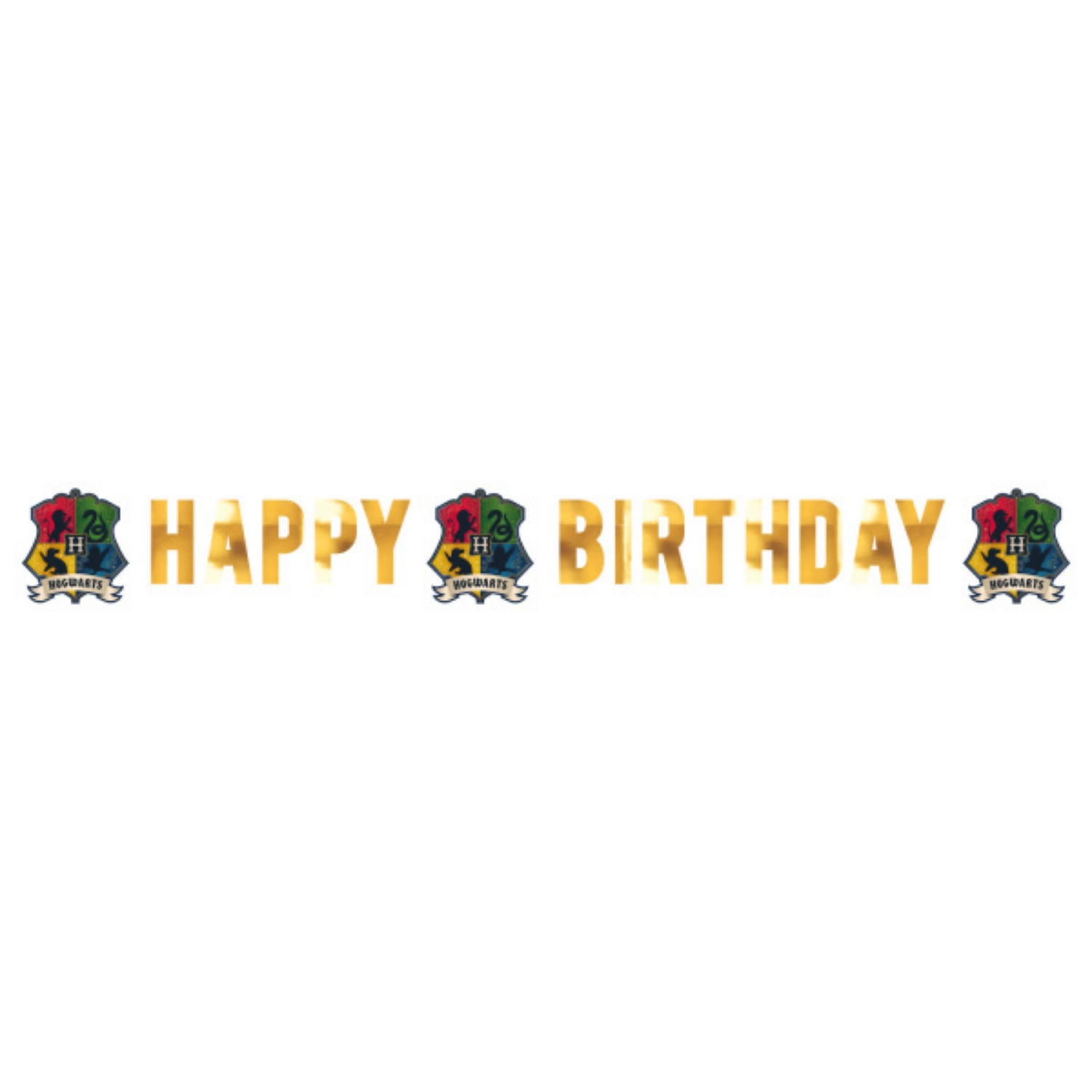 Party nápis Harry Potter Happy Birthday - Bradavické koleje 180 x 13 cm