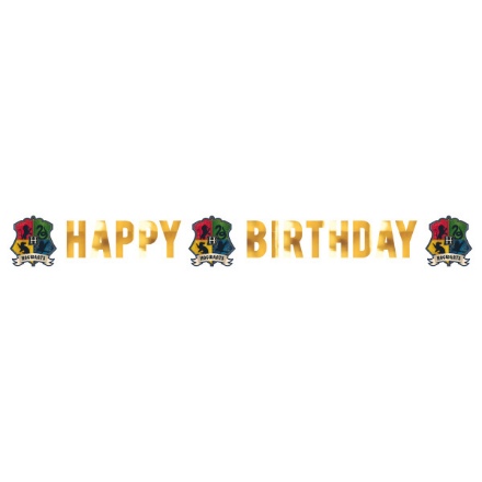 Obrázok z Party nápis Harry Potter Happy Birthday - Rokfortské koľaje 180 x 13 cm