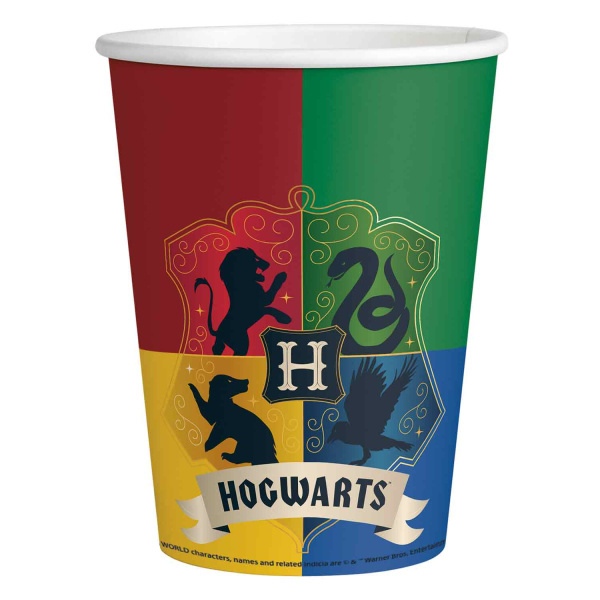 Papírové party kelímky Harry Potter - Bradavické koleje 250 ml - Amscan