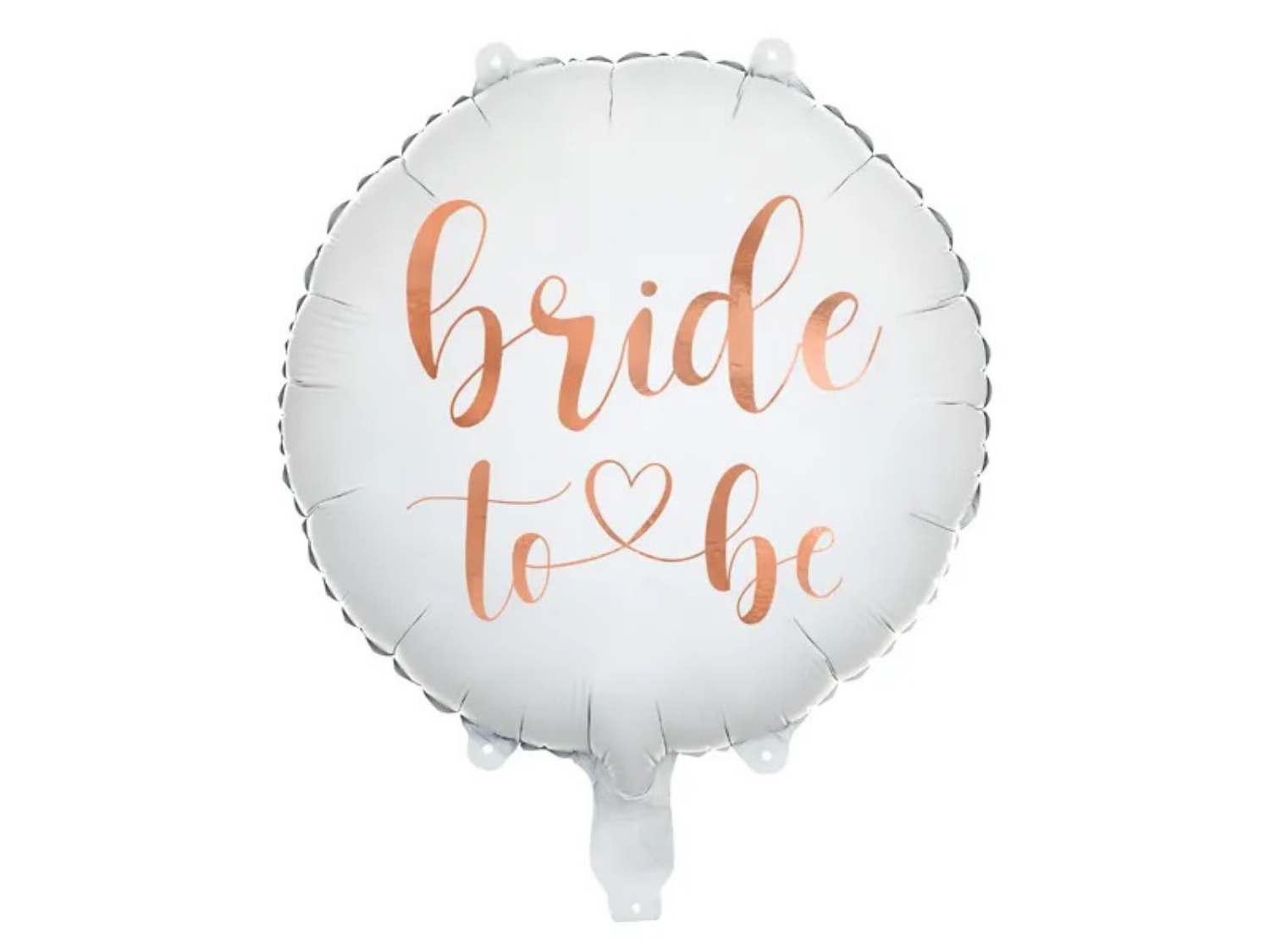 Foliový balonek kulatý bílý - Bride to be  45 cm