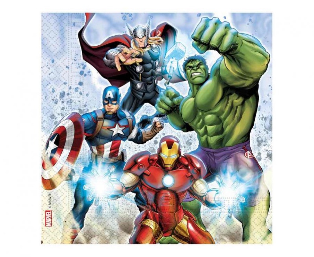 Obrázek z Papírové party ubrousky Avengers 20 ks 