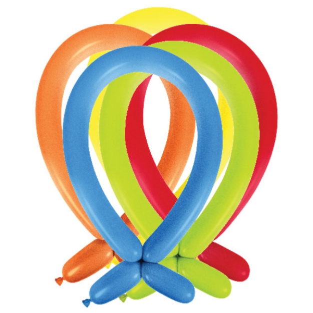 Obrázek z Modelovací balonky dekorační - 100 ks - mix barev 