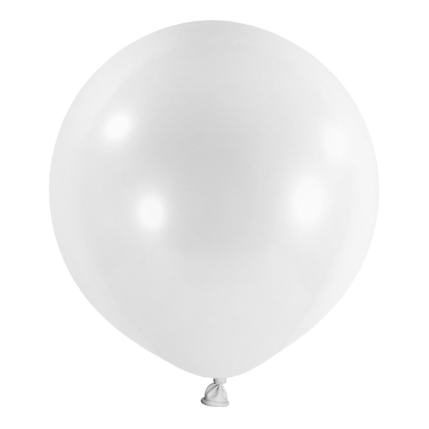 Obrázok z Balónik Standard Frosty White 60 cm, D01 - biely, 4 ks