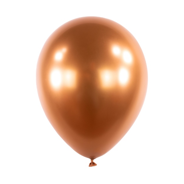 Obrázok z Chrómový balónik Jantárový 30 cm 