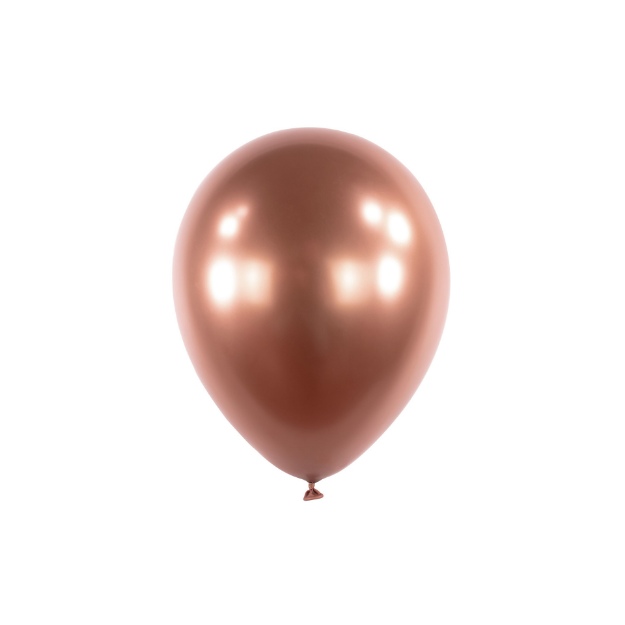 Obrázek z Chromový balonek Rose Gold 13 cm - 100 ks - CH01 
