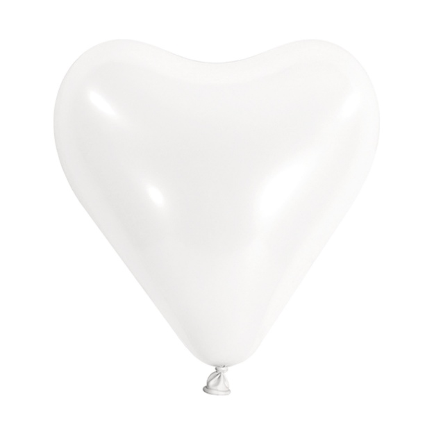 Obrázok z Balónik Standard Heart Frosty White 30 cm, DS01 - Srdce biele