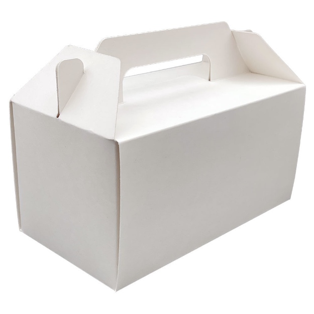 Obrázok z Krabička na výslužku biela 18,5 x 10 x 9,5 - 10 ks