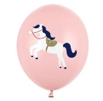 Obrázok z Balóniky s potlačou 30 cm, koník, pastelovo ružová - 50 ks