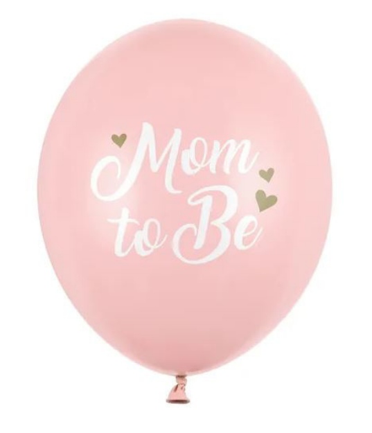 Obrázok z Balóniky s potlačou 30 cm, Budúca mamička, pastelovo ružová, 50 ks