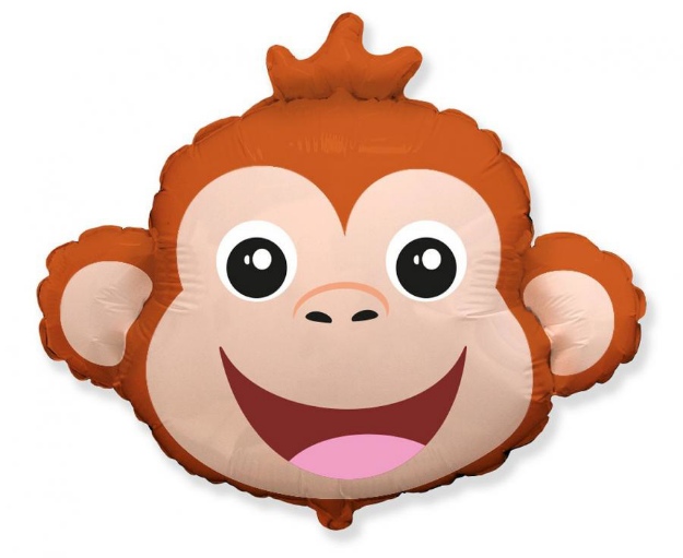Obrázek z Foliový balonek hlava - Opička 61 cm 