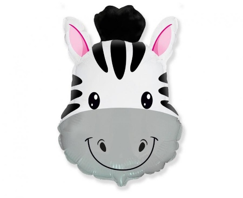 Fóliový balónik hlava - Zebra 61 cm