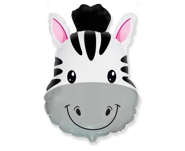 Foliový balonek hlava - Zebra 61 cm