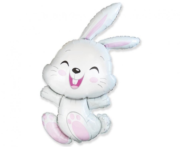 Obrázok z Fóliový balónik roztomilý zajačik, 109 cm
