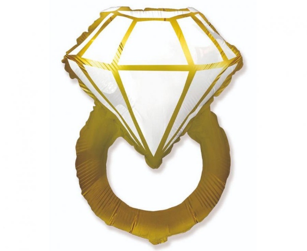 Obrázek z Foliový balonek Zlatý prsten, 90 cm - Flexmetal 