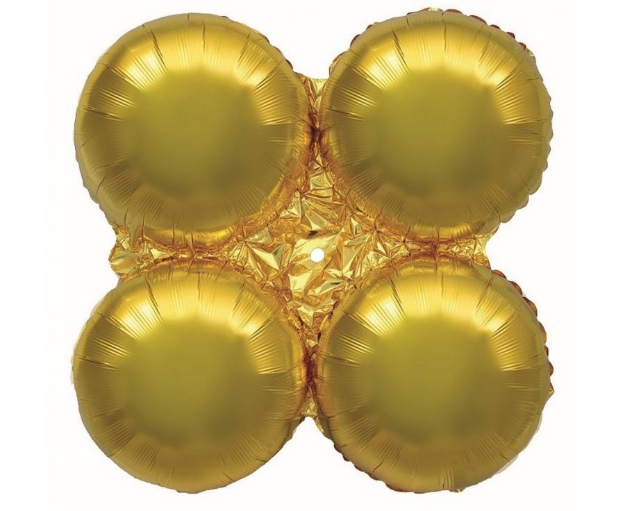 Obrázok z Fóliový podstavec, základňa na balóniky, zlatý - 90 cm