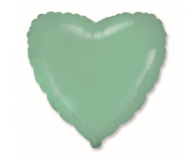 Obrázek z Foliový balonek srdce macaron mint 45 cm - Nebalený 