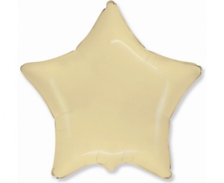 Obrázek Foliový balonek hvězda vanilková  45 cm - Nebalený