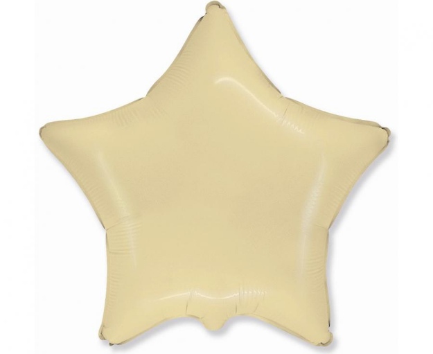 Obrázek z Foliový balonek hvězda vanilková  45 cm - Nebalený 
