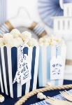 Obrázek z Krabičky na popcorn modro-bílé - 6 ks 