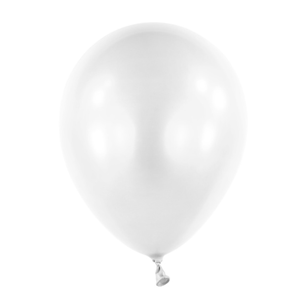 Obrázok z Balónik Pearl Frosty White 30 cm, DM29 - biely perleťový, 50 ks