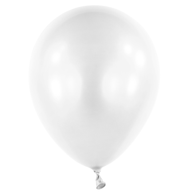 Obrázok z Balónik Pearl Frosty White 40 cm, DM29 - biely perleťový