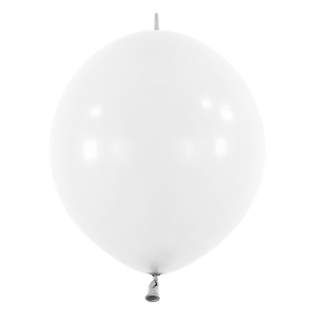 Obrázok z Balónik spojovací Pearl Frosty White, DM29 - Biely perleťový, 50 ks