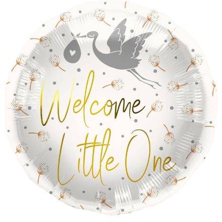 Obrázek Foliový balonek kulatý - Welcome Little One - 45 cm