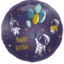 Obrázek Foliový balonek fialový Vesmír - Happy Birthday - 45 cm - Folat