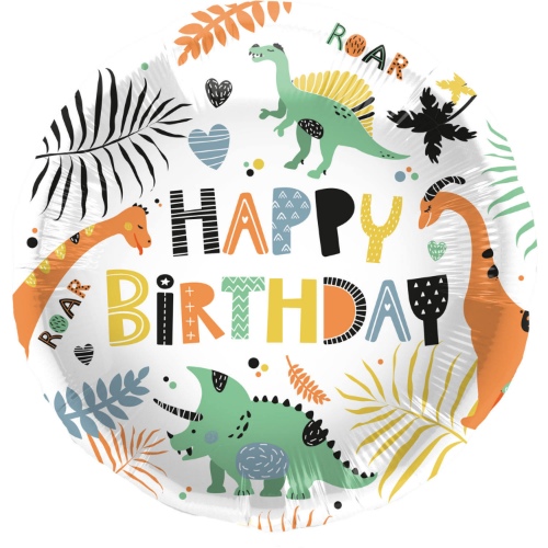 Levně Foliový balonek - Dinosaurus Happy Birthday 45 cm - Folat