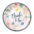 Picture of Papírové talíře - Bride to be, květy 18 cm - 6 ks