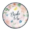 Obrázek Papírové talíře - Bride to be, květy 18 cm - 6 ks