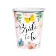 Picture of Papírové kelímky Bride to be, květy - 6 ks 220ml