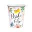 Obrázok z Papierové kelímky Bride to be, kvety - 6 ks 220ml