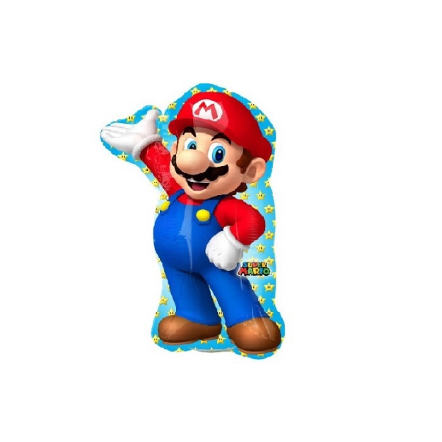 Obrázok z Balónik na tyčku - Super Mario 23 cm - 5 ks